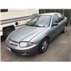 Image 1 : 2002 CHEVROLET CAVALIER, GREY 4 DOOR SEDAN, VIN #3G1JC52F845110098, 189,755KMS,  GAS, AUTO,RD, CD,