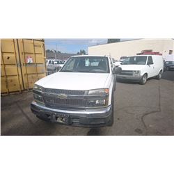 2004 CHEVROLET COLORADO, WHITE, PICKUP, VIN #1GCDT196348203347, 154,423KMS, GAS, AUTOMATIC,  RD,