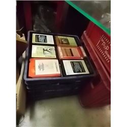 CRATE OF VINTAGE 8-TRACK TAPES