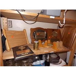 SHELF LOT OF WOOD PRODUCTS