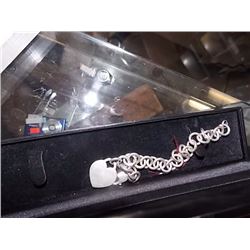 BRACELET - .925 CHARM BRACELET WITH LOBSTER CLAST - INCLUDES .925 SILVER HEART CHARM - RETAIL ESTIMA