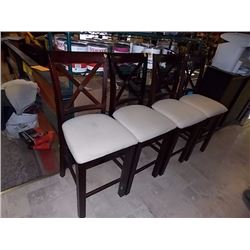 MAHOGANY BAR CHAIR - 4 X BID