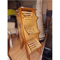 SOLID WOOD ORGANIZER - DISPLAY CABINET - 3 BINS