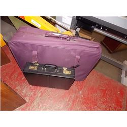 PURPLE SUIT CASE & BRIEF CASE