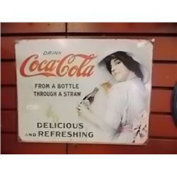 MEMORABILIA - METAL SIGN - COCA-COLA