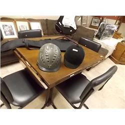 VINTAGE MAHOGANY ROUND TABLE WITH 4 DROP SIDES SINGLE PEDESTAL DUNCAN PHYPHE BASE - AWESOME CONDITIO