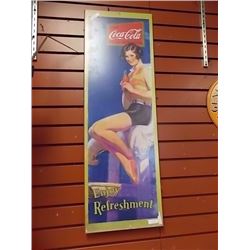 MEMORABILIA SIGN - COCA-COLA PRINT ON BOARD - 1997