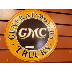 AUTOMOBILIA MEMORABILIA - METAL SIGN - CENTRAL MOTORS, GMC, TRUCKS