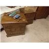 Image 1 : PINE NIGHT STANDS - 3 DRAWERS - 2 TTL