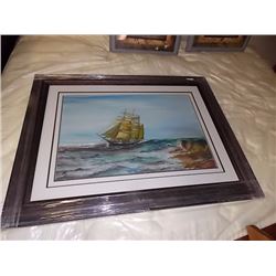 FRAMED PICTURE - TALL SHIP