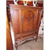 Image 2 : VINTAGE WALNUT COURT CUPBOARD - 1920'S