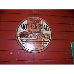 AUTOMOBILIA MEMORABILIA - METAL SIGN - MOTHER ROAD MOTORCYCLE REPAIR