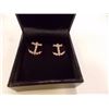 Image 1 : EARRINGS - TOTAL OF 28 ROUND FACETED CUBIC ZIRCONIA IN STERLING SILVER ANCHOR DESIGNED SETTING WITH 
