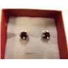 Image 2 : EARRINGS - NEW GARNET & DIAMONDS IN STERLING SILVER SETTING - ESTIMATED RETAIL $275