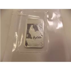 ART BAR - 1/2 TROY OUNCE .999 FINE SILVER - MINT SEALED - 2017 YEAR OF THE ROOSTER MOTIF