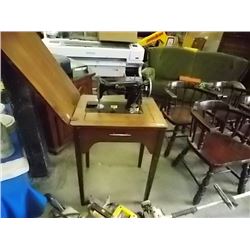 EMPIRE VINTAGE ELECTRIC SEWING MACHINE IN CABINET