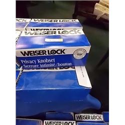 NEW WEISER PRIVACY DOOR KNOBS - 5 PER LOT