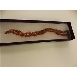 NECKLACE - 34CT RICH DEEP HONEY YELLOW ORANGE BALTIC AMBER - 18" LONG - INCLUDES CERTIFICATE $210