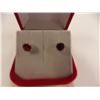 Image 2 : EARRINGS - 2 CTW ROUND FACETED GARNETS (2) IN STERLING SILVER STUD DESIGNED SETTING - RETAIL ESTIMAT