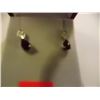 Image 1 : EARRINGS - 2.2 CTW PEAR FACETED GARNET & 2 DIAMONDS IN STERLING SILVER SETTING - RETAIL ESTIMATE $30