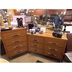 RETRO DRESSERS - 4 DRAWER & 6 DRAWER WITH MIRROR 2 DRESSERS - 1 MONEY