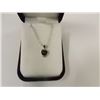 Image 2 : NECKLACE - 1.9CT HEART FACETED MYSTIC TOPAZ & ROUND FACETED DIAMOND IN STERLING SILVER SETTING - INC