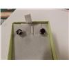 Image 2 : EARRINGS- 1.75CTW GARNET & DIAMONDS IN STERLING SILVER SETTING - RETAIL ESTIMATE $350