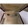Image 1 : EARRINGS - 1.8CTW HEART FACETED EMERALDS IN STERLING SILVER SETTING - INCLUDES CERTIFICATE $275