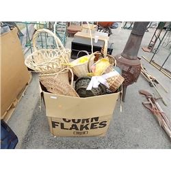 LARGE BOX OF BASKETS