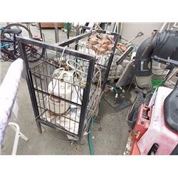 METAL BIN WITH WHEELS