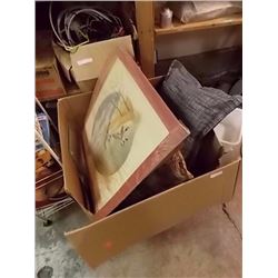 BOX - THROW PILLOWS, COIN SORTER & MORE - 2 TTL