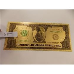 GOLD FOIL BILL - 24K GOLD - USA $1 - not legal tenedar