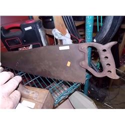 VINTAGE ALL METAL HAND SAW