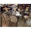 Image 1 : WROUGHT IRON GLASS TOP TABLE & 6 CHAIRS FROM ESTATE