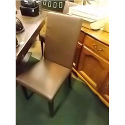 BROWN LEATHER CHAIR - 4 X BID