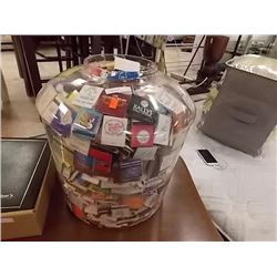 LARGE GLASS BOWL WITH MATCH COLLECTION