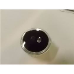 GEMSTONES -  2 TTL - GARNET (SQUARE)& WHITE TOPAZ(OVAL)