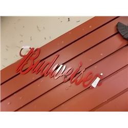 BREWER'S MEMORABILIA -HEAVY METAL SIGN - BUDWEISER