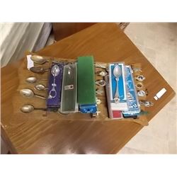 COLLECTOR SPOONS & HOLDER