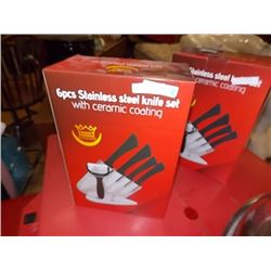 NEW STAINLESS STEEL KNIFE SET - 6 PC - GERMANY COATING - 6PC