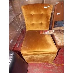 UPHOLSTERED BED SIDE CHAIR - GOLD