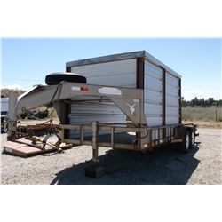 Flatbed Trailer- Tandem Axle- 18'X7'- 11' Is coverd with heavy frame and tin- Pull Good