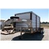 Image 1 : Flatbed Trailer- Tandem Axle- 18'X7'- 11' Is coverd with heavy frame and tin- Pull Good