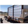 Image 3 : Flatbed Trailer- Tandem Axle- 18'X7'- 11' Is coverd with heavy frame and tin- Pull Good