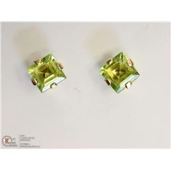 10KT YELLOW GOLD PERIDOT EARRINGS