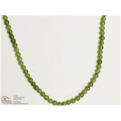 STERLING SILVER CLASP NEPHRITE JADE 14" NECKLACE