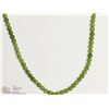 Image 1 : STERLING SILVER CLASP NEPHRITE JADE 14" NECKLACE