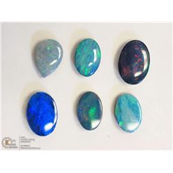 SIX OPAL GEMSTONES