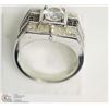 Image 3 : ST. SILVER BLACK & WHITE CUBIC ZIRCONIA MENS RING