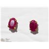 Image 1 : 14KT YELLOW GOLD RUBY EARRINGS